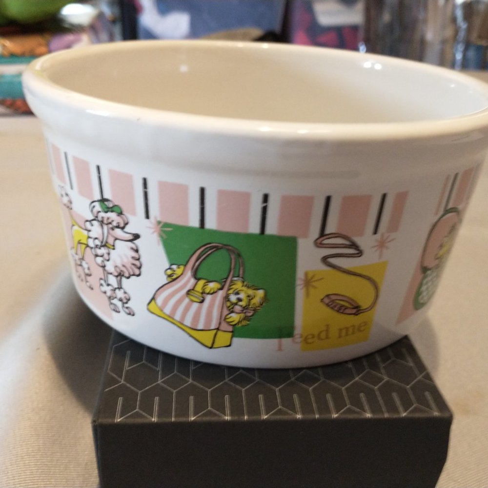 CERAMIC DOG FOOD/ WATER DISH...